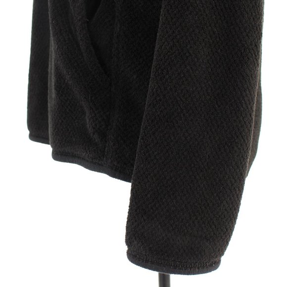 Patagonia Re-Tool Quarter Snap Neckline Black Fleece Pullover Jacket M Logo Top - Picture 5 of 8
